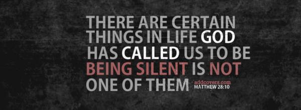 Please don't stay silent - help others!