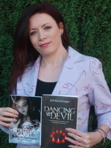 Holding copies of my own book A Spiritual Quest and also Jeff Harshbarger’s book, which myself & others contributed chapters to.