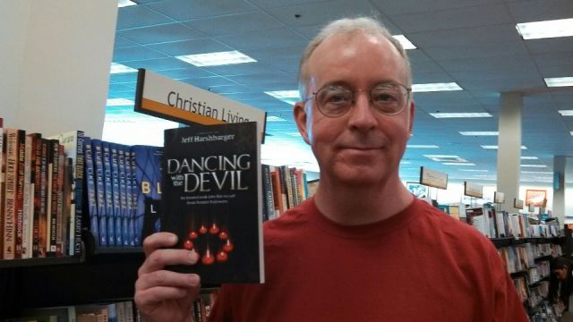 Jeff with a copy of his 2nd book in a store in Florida.