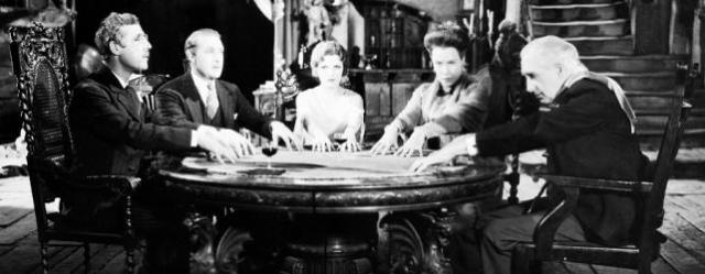 Seance or 'Table Turning'.