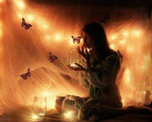 Freda loves butterflies!