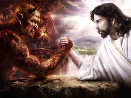 Jesus overcomes Satan