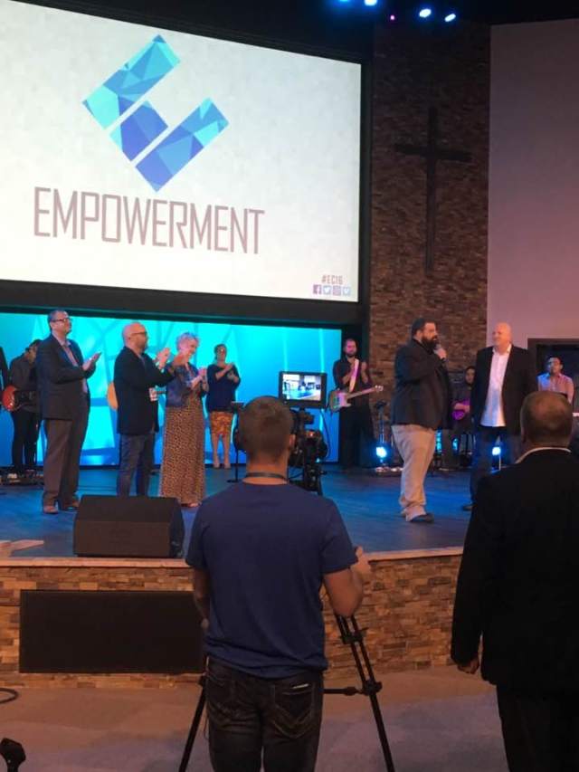 Jacob Mckelvy sharing his story in church